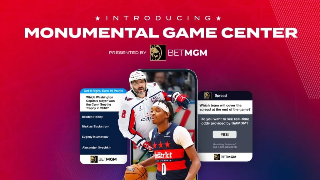 Monumental Sports Network to Launch Integrated Sports Betting and Gamification Features for Capitals and Wizards Streams